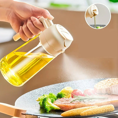 2In1 Glass Oil Spray Kitchen Oils Sprayer Spray Oil Sprayer BBQ Kitchen Baking for BBQ Air Fryer Salad Steak Kitchen Supplies